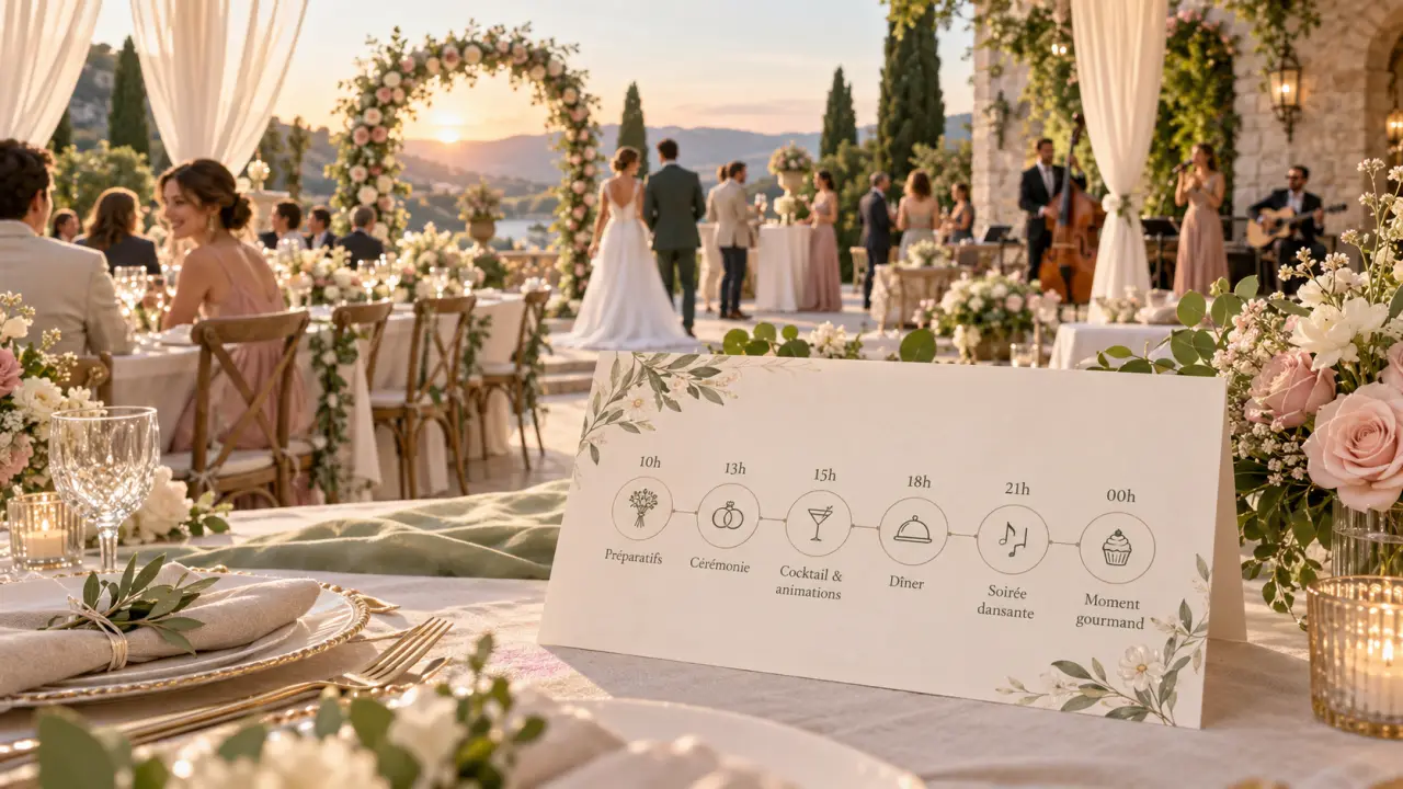 Un programme de mariage heure par heure pour profiter du jour J sans courir
